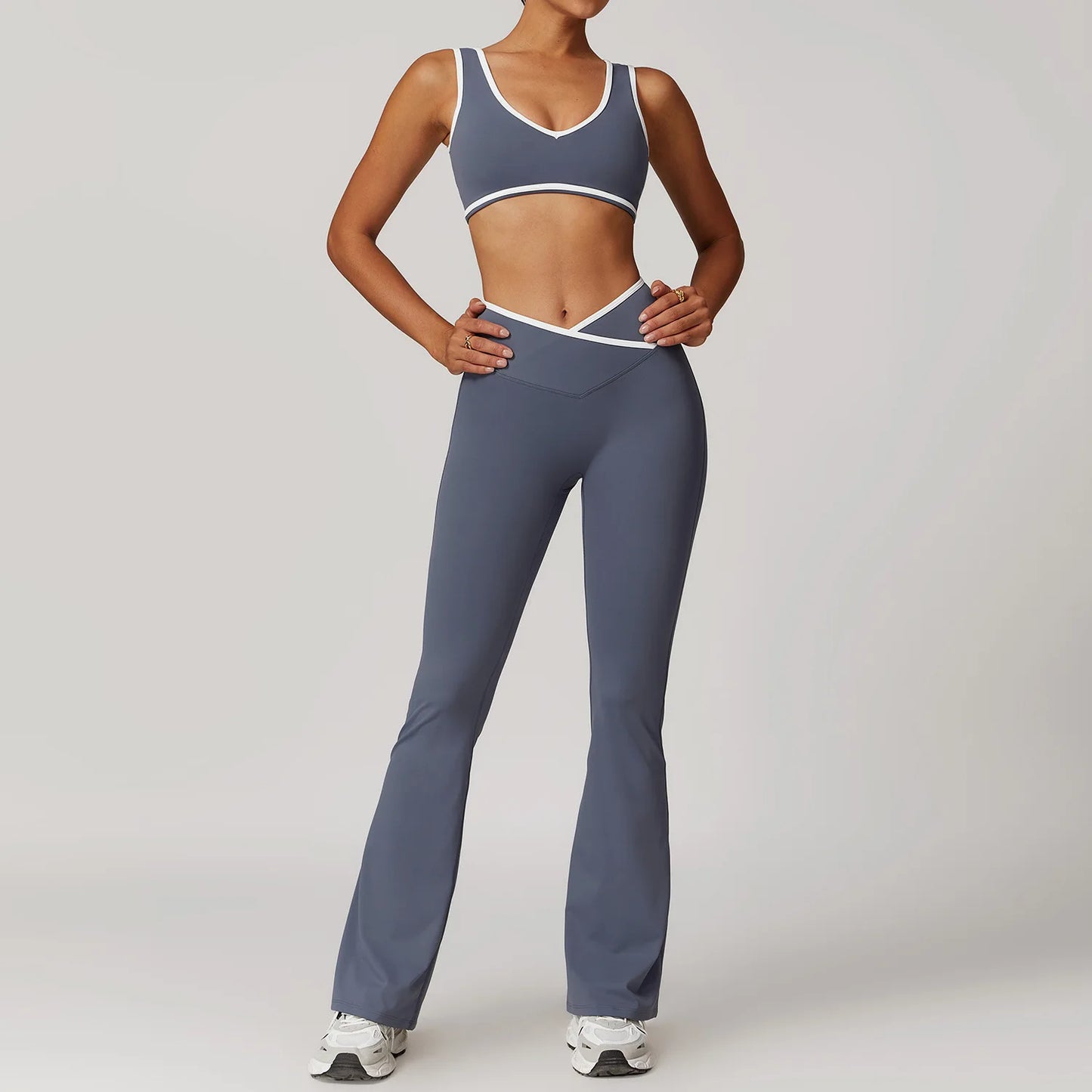 Yoga set 2-piece workout outfit fitness sportswear gym tracksuit high-waisted leggings sports bra women's clothing