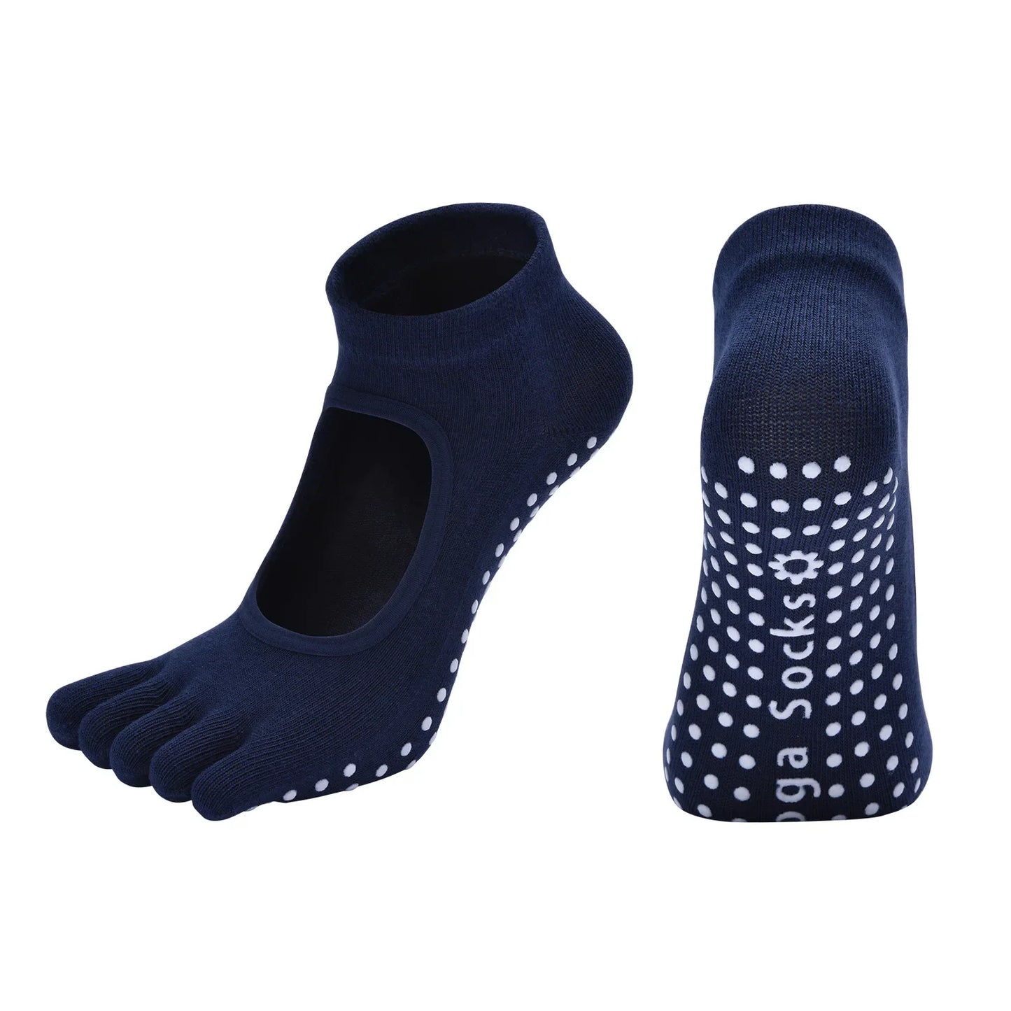 Anti-Slip Yoga Socks – Pilates & Fitness Grip Socks | Comfort & Stability for Home Workouts