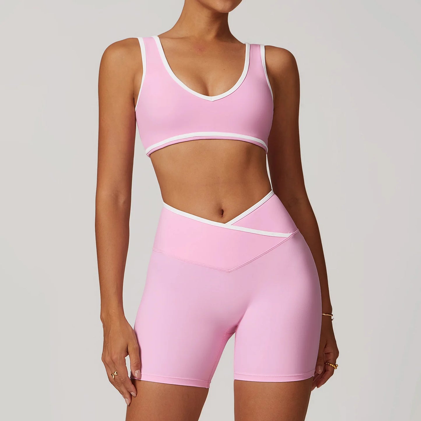 Yoga set 2-piece workout outfit fitness sportswear gym tracksuit high-waisted leggings sports bra women's clothing