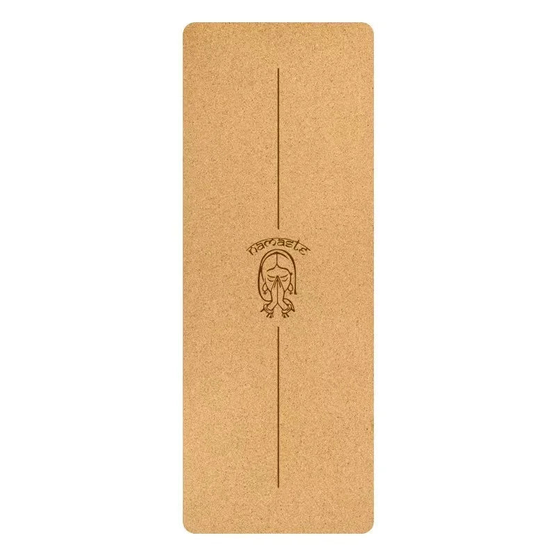 Cork Yoga Mat with Alignment Lines – Non-Slip & Durable | Perfect for Beginners & Yoga Training (183x68 cm)