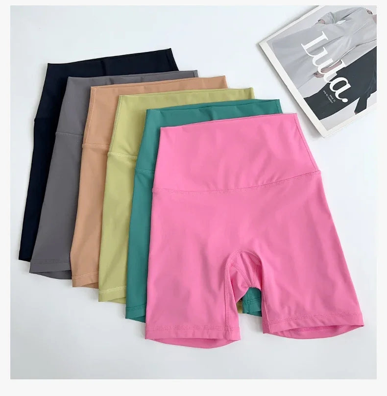 Women's High-Waist Yoga & Fitness Shorts – Quick-Drying 4-Point Sports Shorts with Shape Effect for Running, Cycling & Workouts