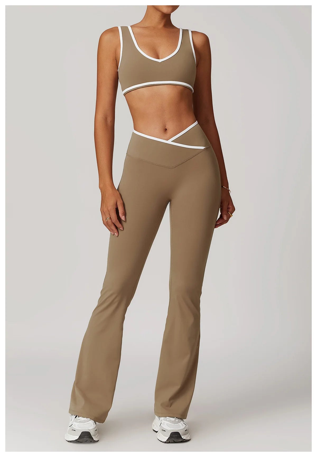 Yoga set 2-piece workout outfit fitness sportswear gym tracksuit high-waisted leggings sports bra women's clothing