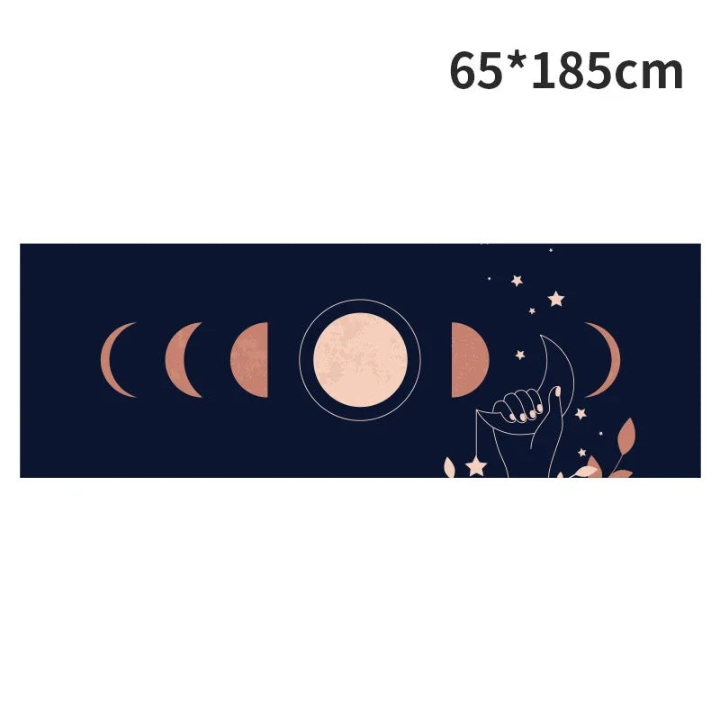 Hot Yoga Mat Towel 185*63cm Printed Yoga Towel Non-Slip Fitness Workout Mat Cover for Pilates Gym Yoga Blankets