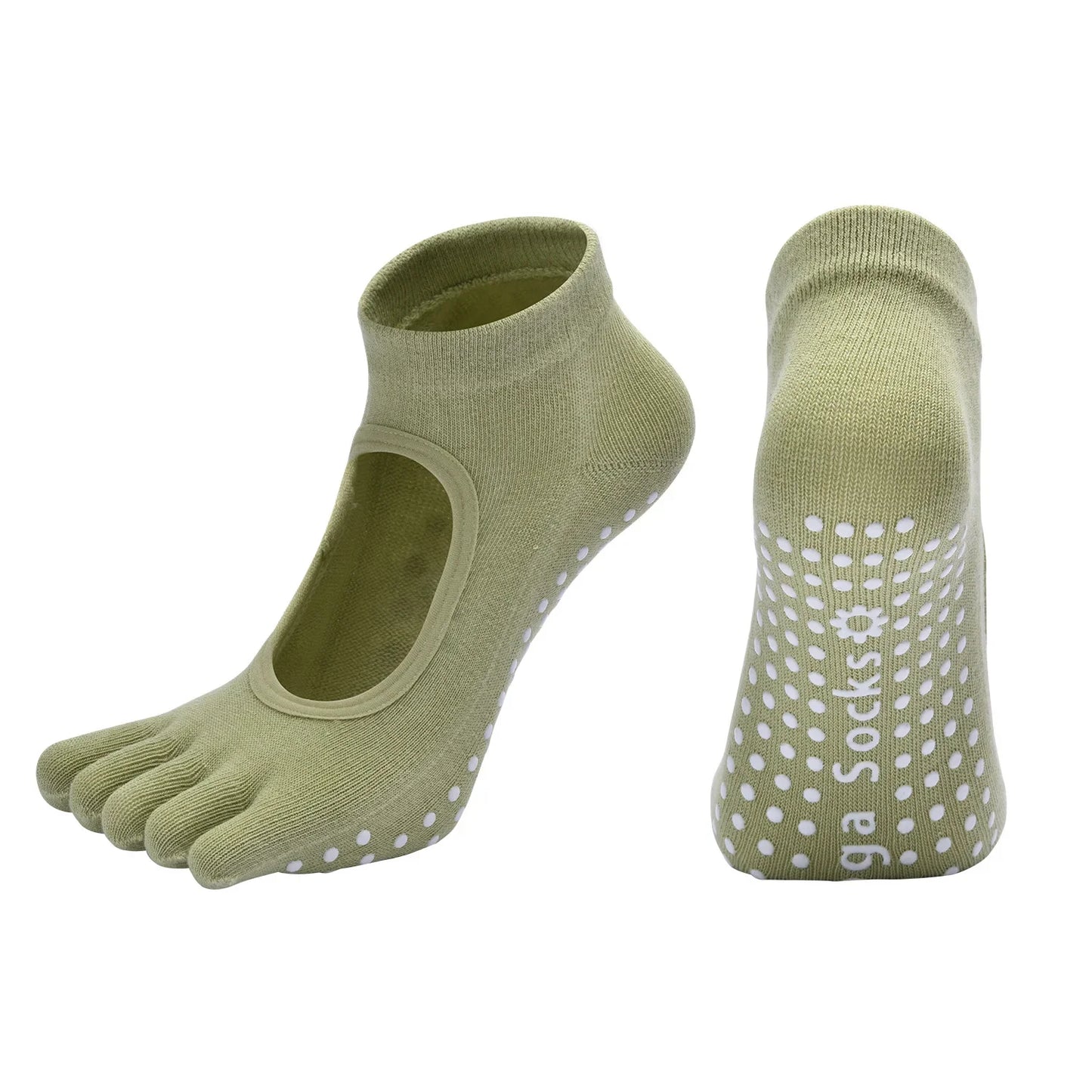 Anti-Slip Yoga Socks – Pilates & Fitness Grip Socks | Comfort & Stability for Home Workouts