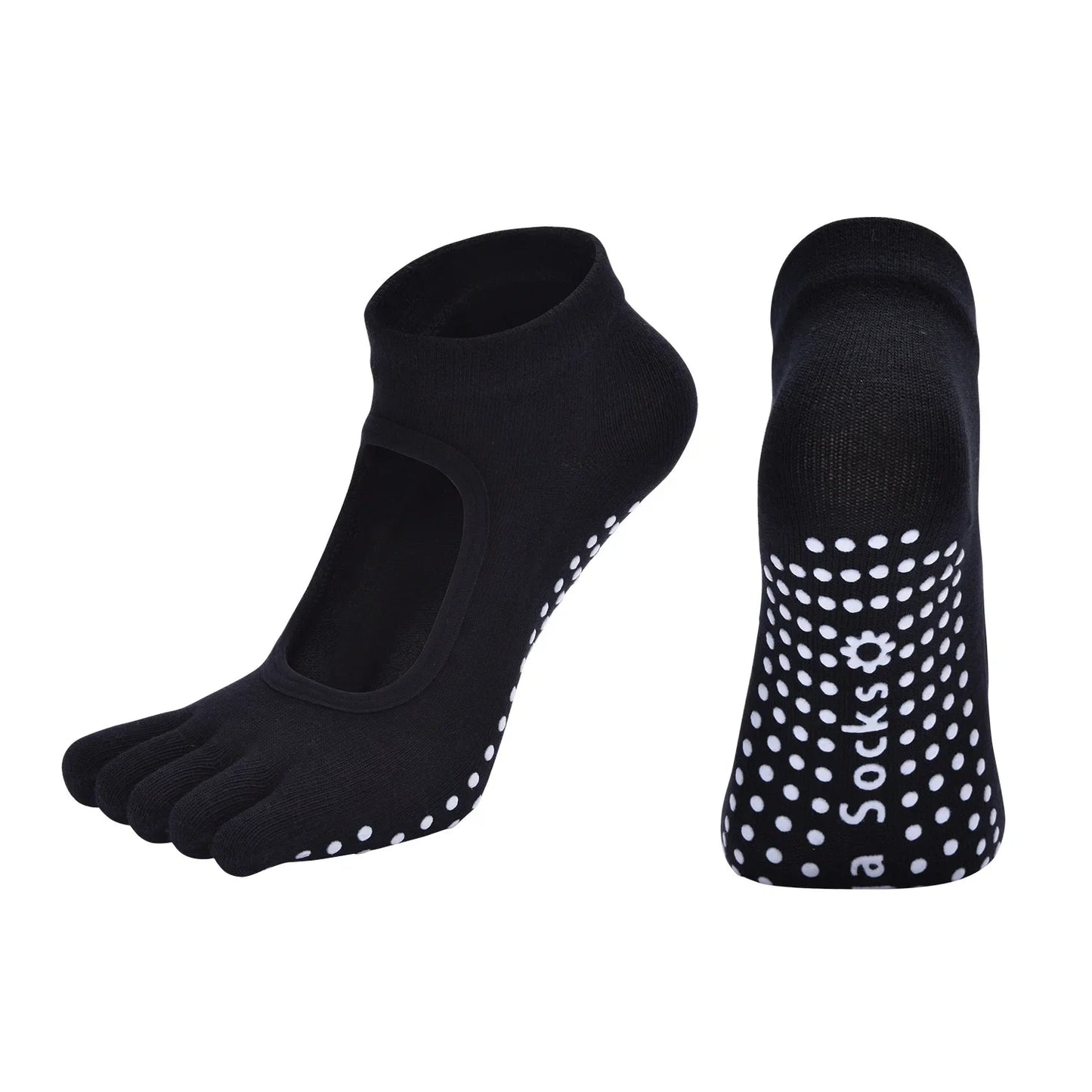 Anti-Slip Yoga Socks – Pilates & Fitness Grip Socks | Comfort & Stability for Home Workouts