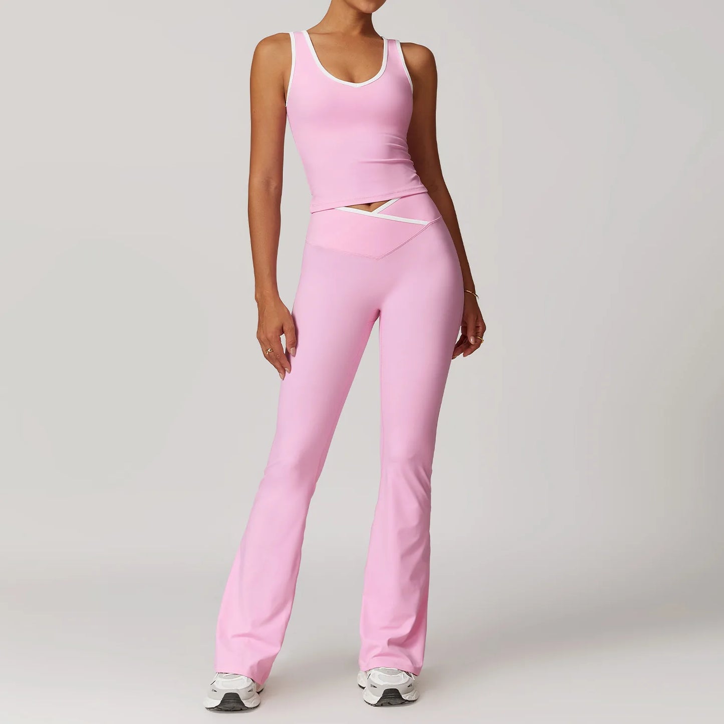 Yoga set 2-piece workout outfit fitness sportswear gym tracksuit high-waisted leggings sports bra women's clothing
