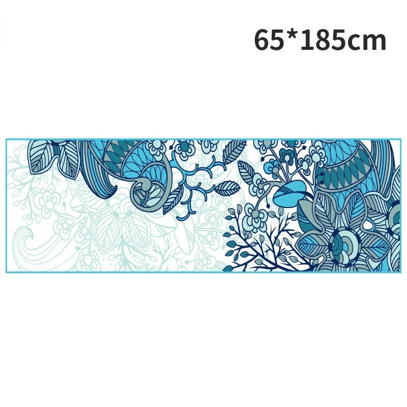 Hot Yoga Mat Towel 185*63cm Printed Yoga Towel Non-Slip Fitness Workout Mat Cover for Pilates Gym Yoga Blankets