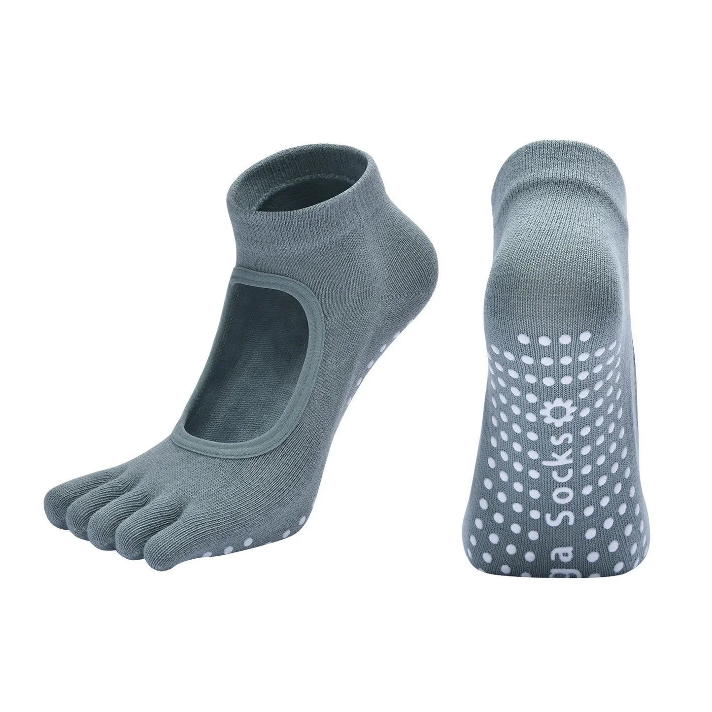 Anti-Slip Yoga Socks – Pilates & Fitness Grip Socks | Comfort & Stability for Home Workouts