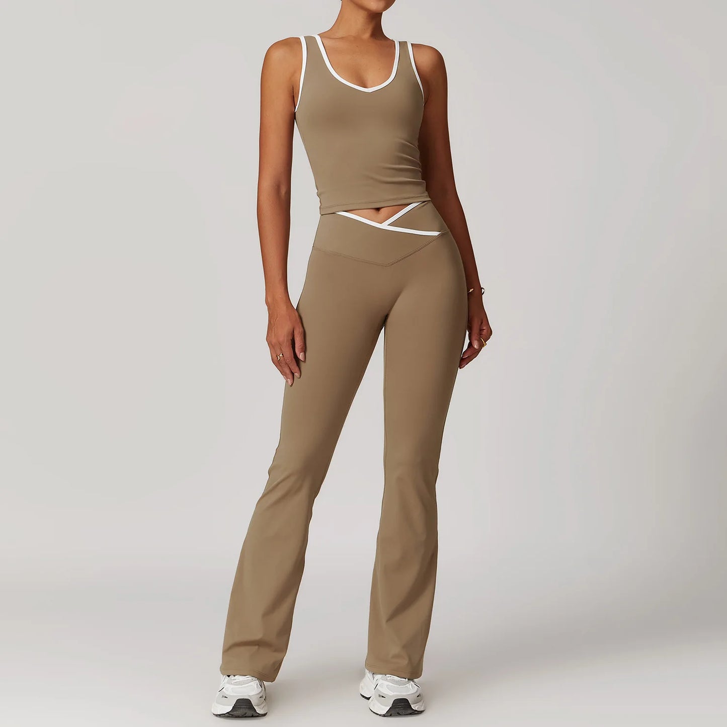 Yoga set 2-piece workout outfit fitness sportswear gym tracksuit high-waisted leggings sports bra women's clothing