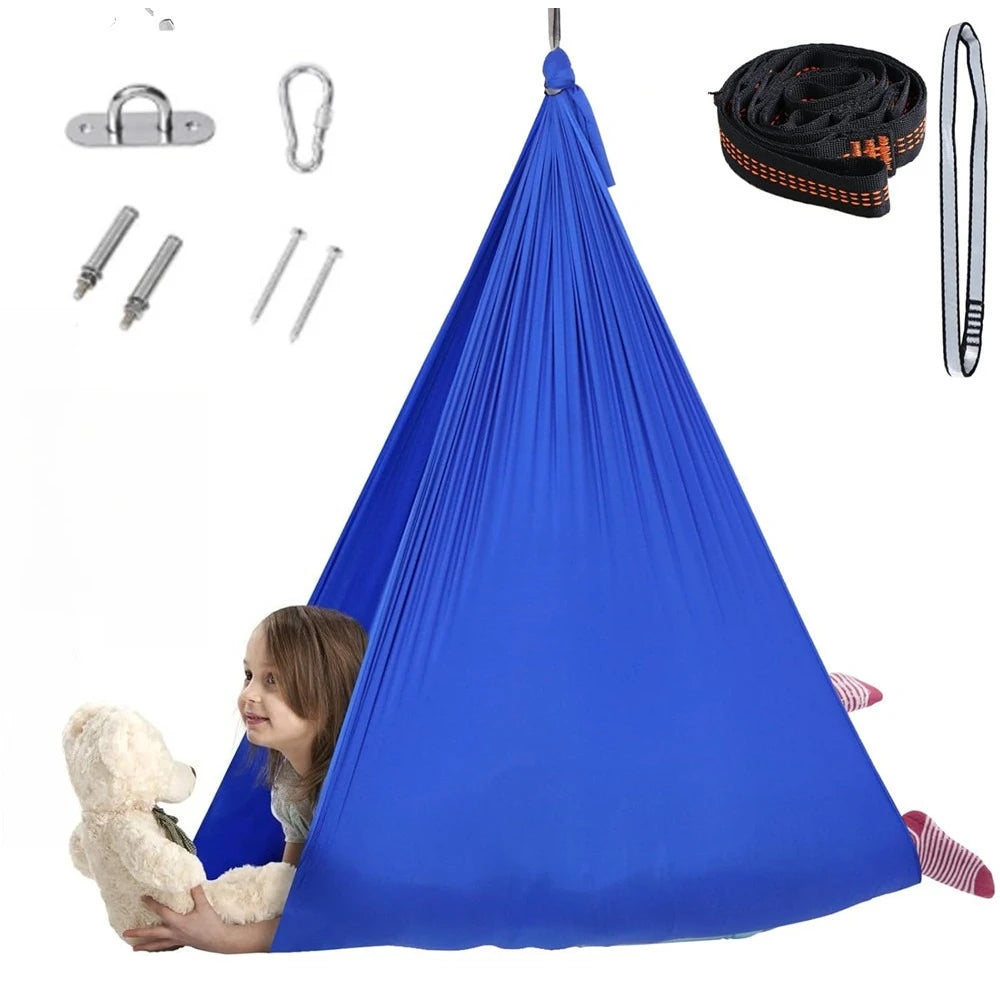Yoga Hangmat voor Kinderen – Sensory Swing voor Binnen & Buiten | Elastisch Nylon voor Yoga & Therapie