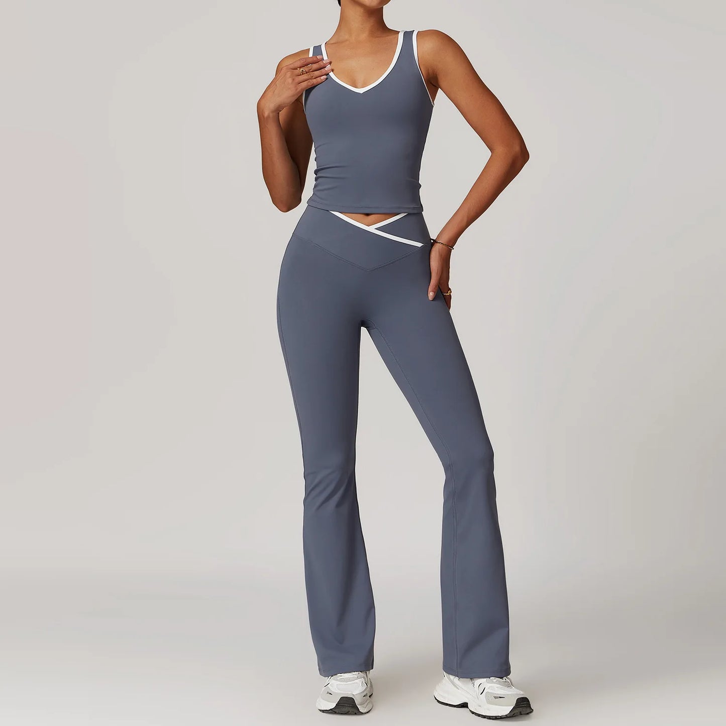 Yoga set 2-piece workout outfit fitness sportswear gym tracksuit high-waisted leggings sports bra women's clothing