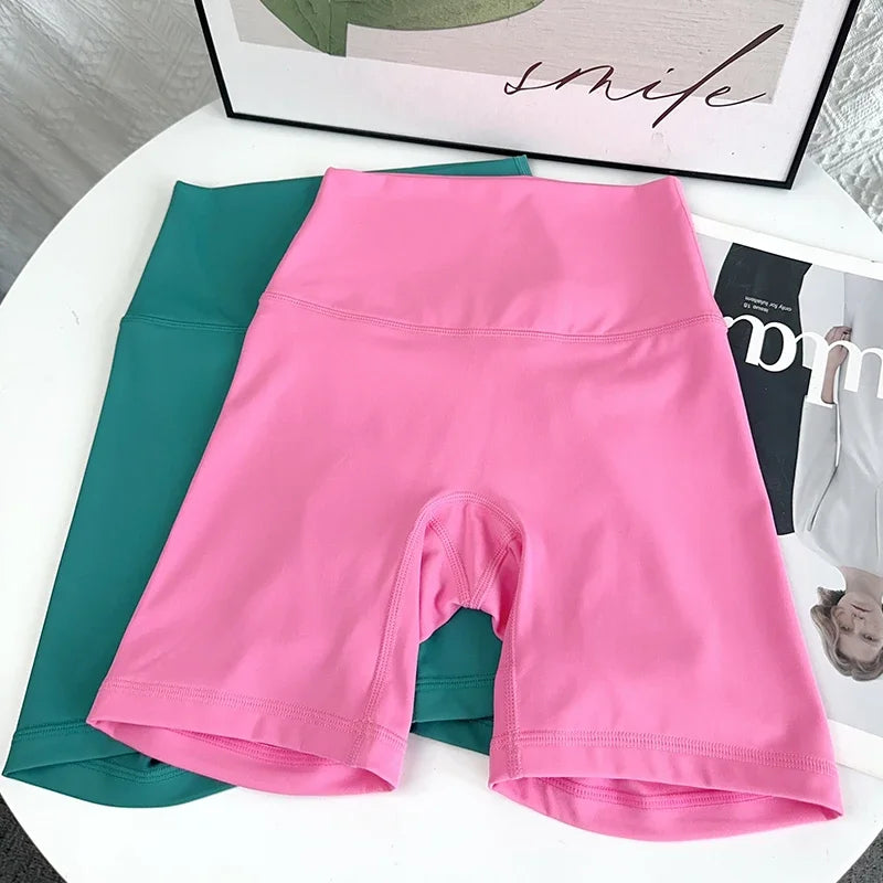 Women's High-Waist Yoga & Fitness Shorts – Quick-Drying 4-Point Sports Shorts with Shape Effect for Running, Cycling & Workouts