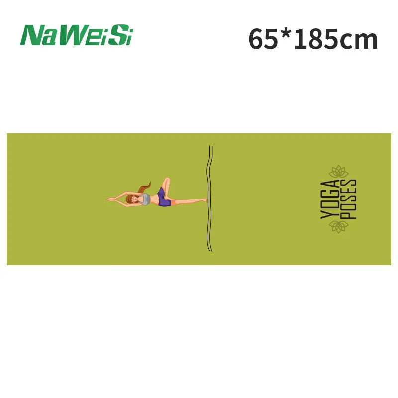 Dubbelzijdige Velvet Yogamat Handdoek – Antislip, Opvouwbaar & Sneldrogend | Fitness- en Sporthanddoek voor Yoga & Strand