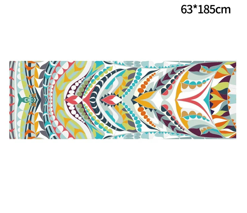 Hot Yoga Mat Towel 185*63cm Printed Yoga Towel Non-Slip Fitness Workout Mat Cover for Pilates Gym Yoga Blankets