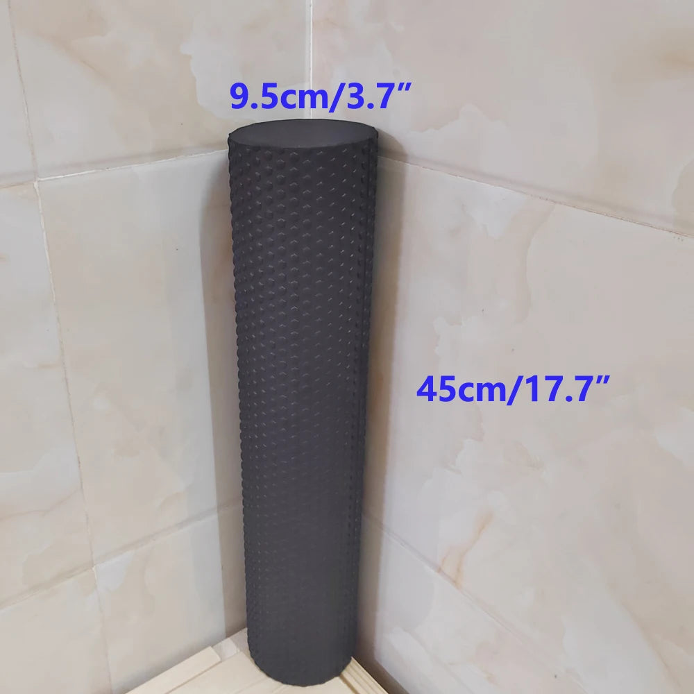 EVA Yoga Roller – Ronde Foam Cylinder voor Pilates & Spierherstel | Hexagon Grip, 9.5 cm Ø, 45 cm Lengte