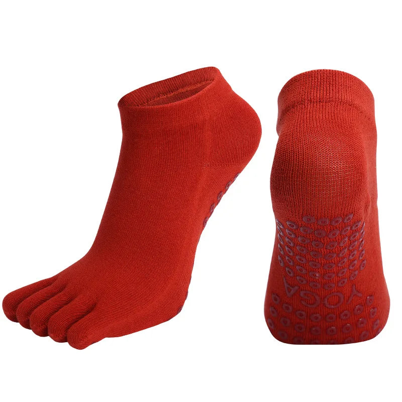 RaviZen Vijf-Teen Yoga Sokken – Antislip voor Yoga, Pilates & Ballet