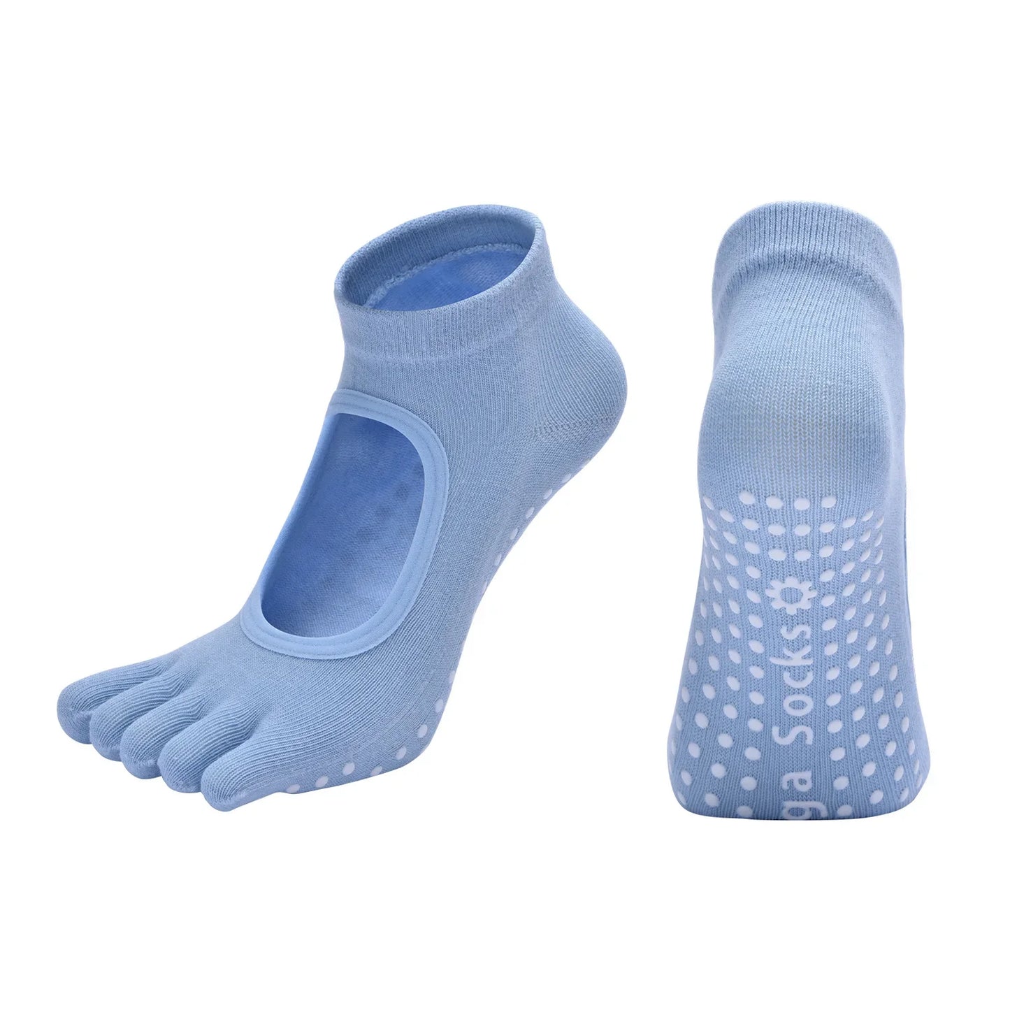 Anti-Slip Yoga Socks – Pilates & Fitness Grip Socks | Comfort & Stability for Home Workouts