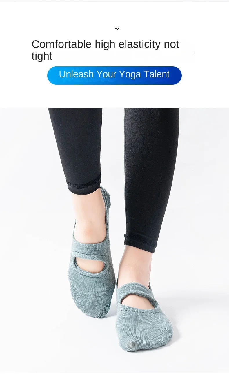 Antislip Pilates Sokken Rugvrij