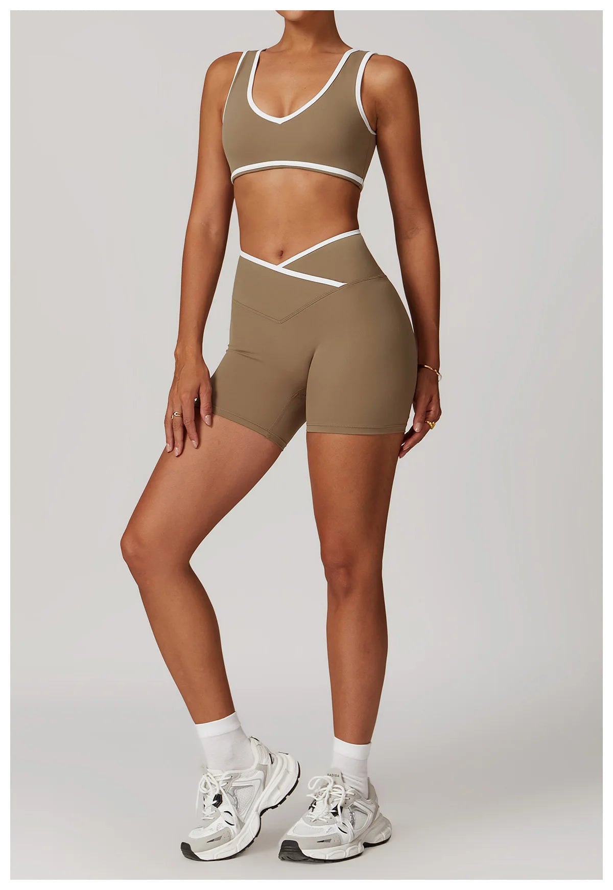 Yoga set 2-piece workout outfit fitness sportswear gym tracksuit high-waisted leggings sports bra women's clothing