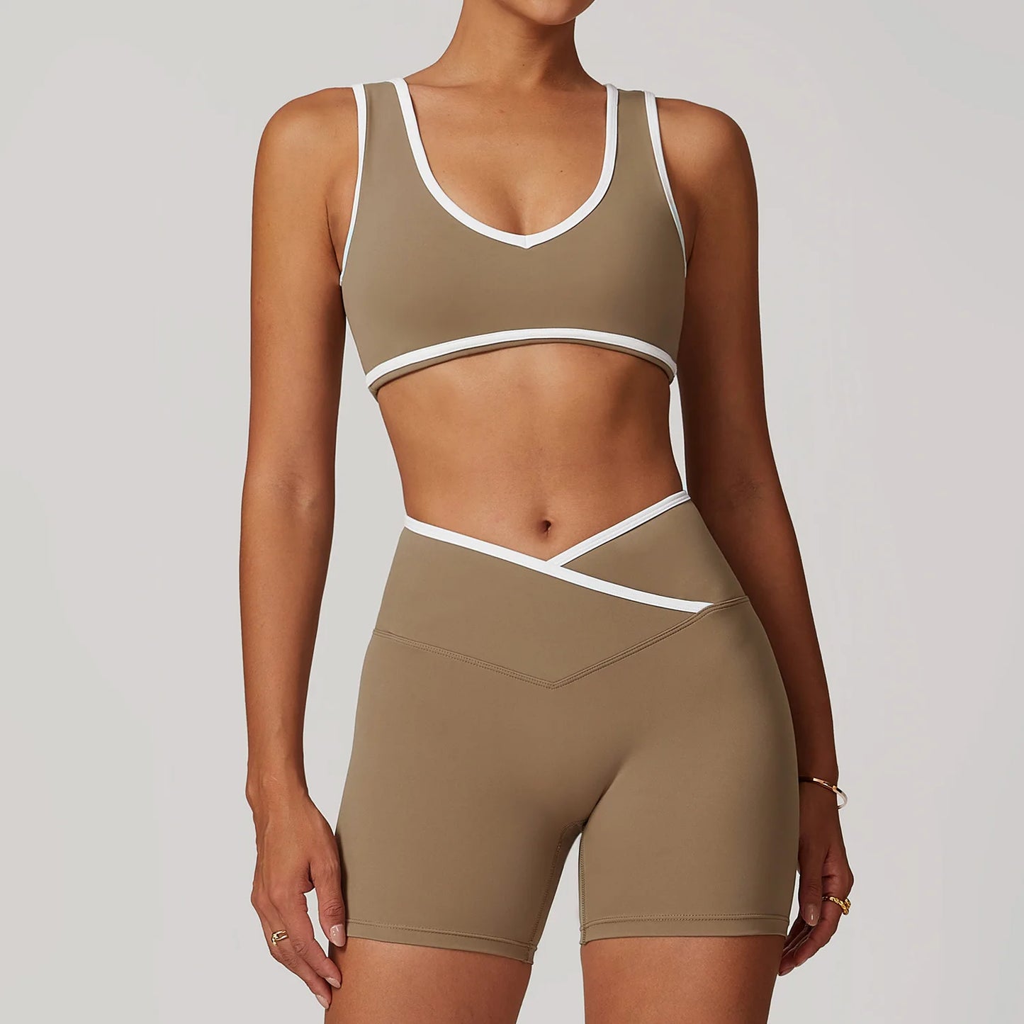 Yoga set 2-piece workout outfit fitness sportswear gym tracksuit high-waisted leggings sports bra women's clothing