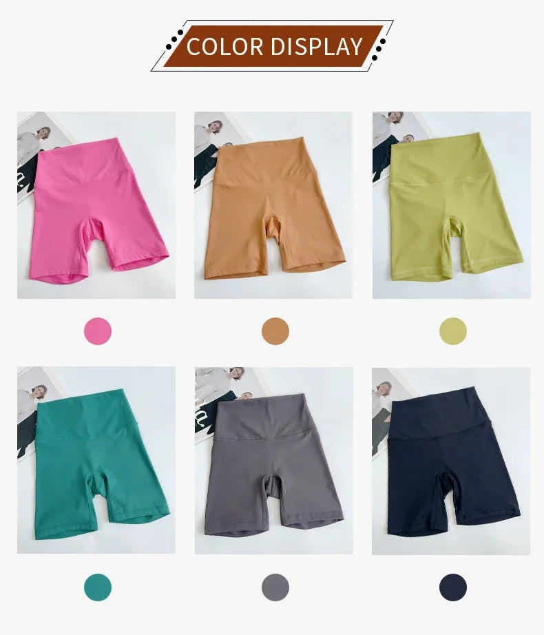 Women's High-Waist Yoga & Fitness Shorts – Quick-Drying 4-Point Sports Shorts with Shape Effect for Running, Cycling & Workouts