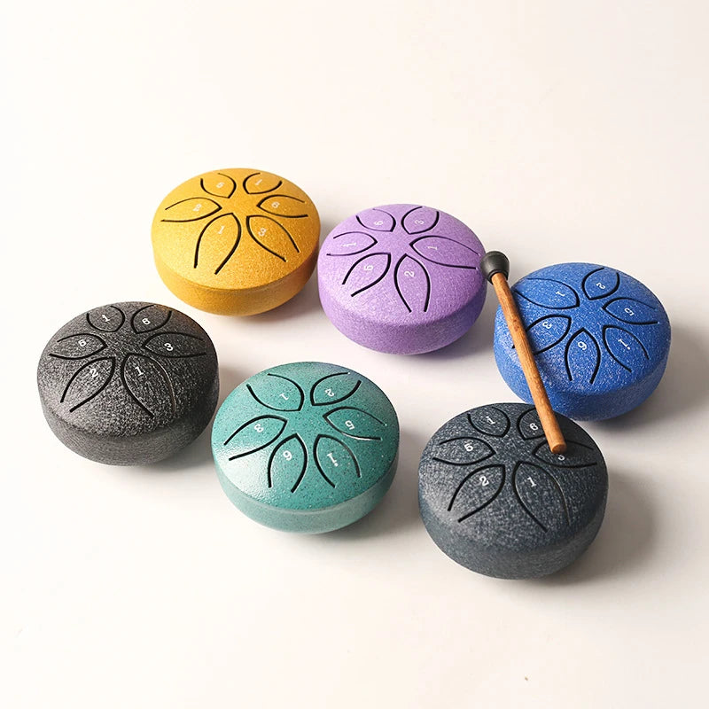 Mini Steel Tongue Drum | 6 Tonen | Yoga & Meditatie | Inclusief Stokje