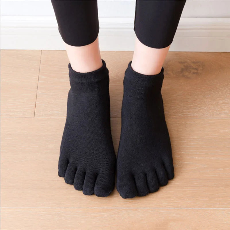 RaviZen Vijf-Teen Yoga Sokken – Antislip voor Yoga, Pilates & Ballet
