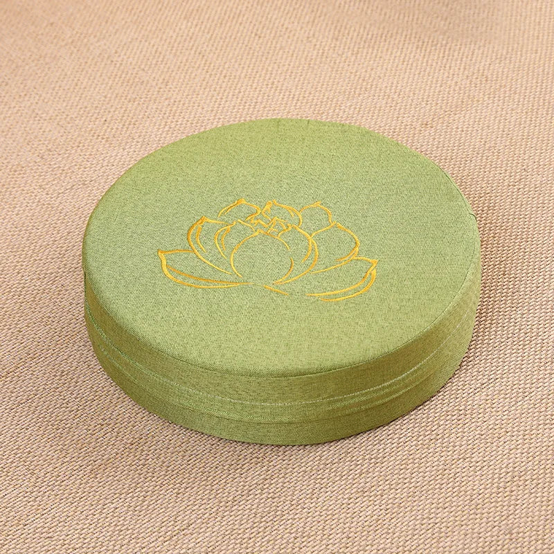 Yoga- en meditatiekussen van linnen (40x6 cm)