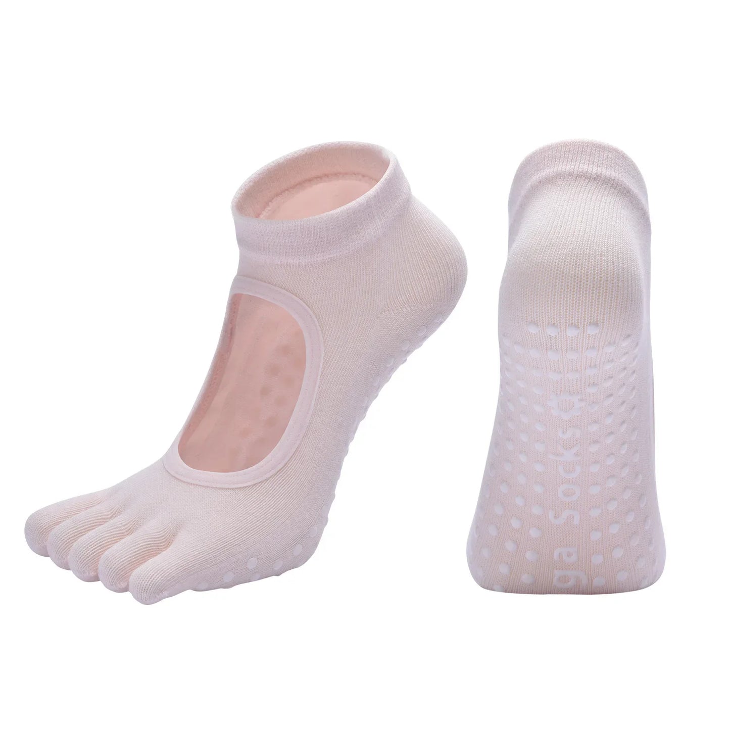 Anti-Slip Yoga Socks – Pilates & Fitness Grip Socks | Comfort & Stability for Home Workouts