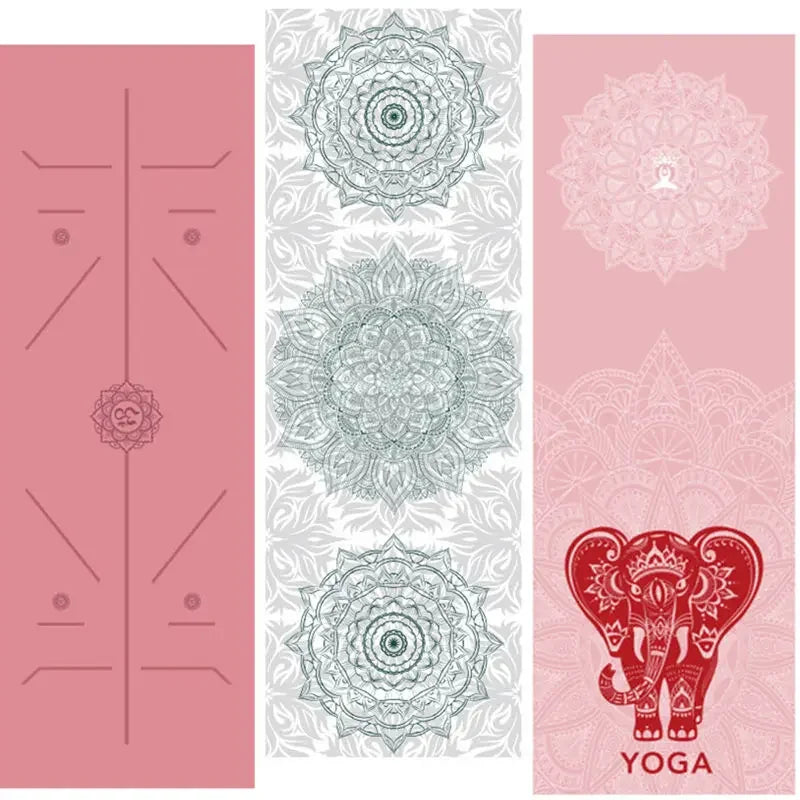 Hot Yoga Mat Towel 185*63cm Printed Yoga Towel Non-Slip Fitness Workout Mat Cover for Pilates Gym Yoga Blankets
