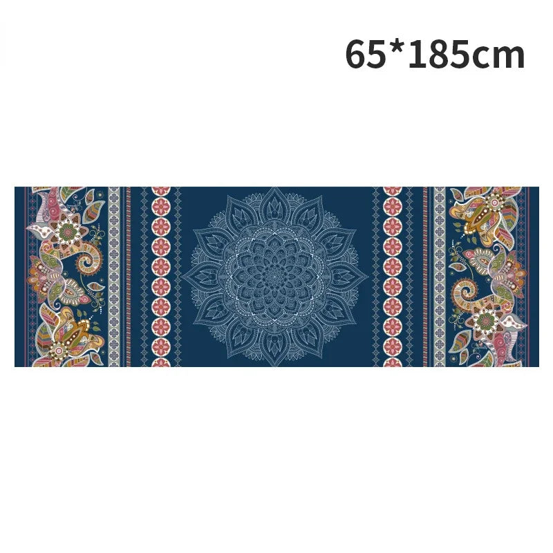 Hot Yoga Mat Towel 185*63cm Printed Yoga Towel Non-Slip Fitness Workout Mat Cover for Pilates Gym Yoga Blankets