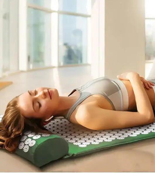 RaviZen Acupressuurmat & Massagekussen – Spike Yoga & Pilates Set