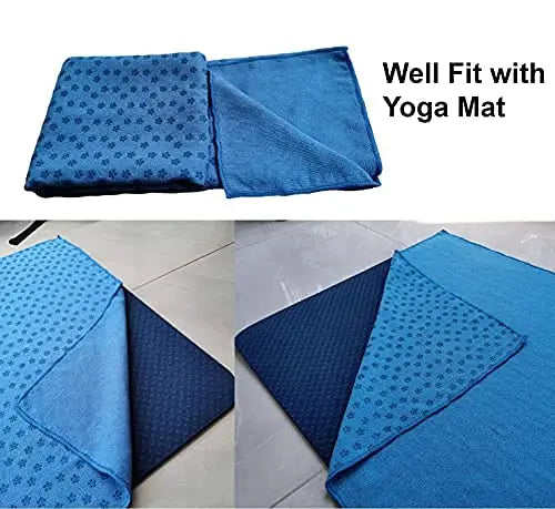 Antislip Hot Yoga Handdoek – Zweet absorberende/ Lichtgewicht Fitness‑ & Yogadeken voor Studio & Travel
