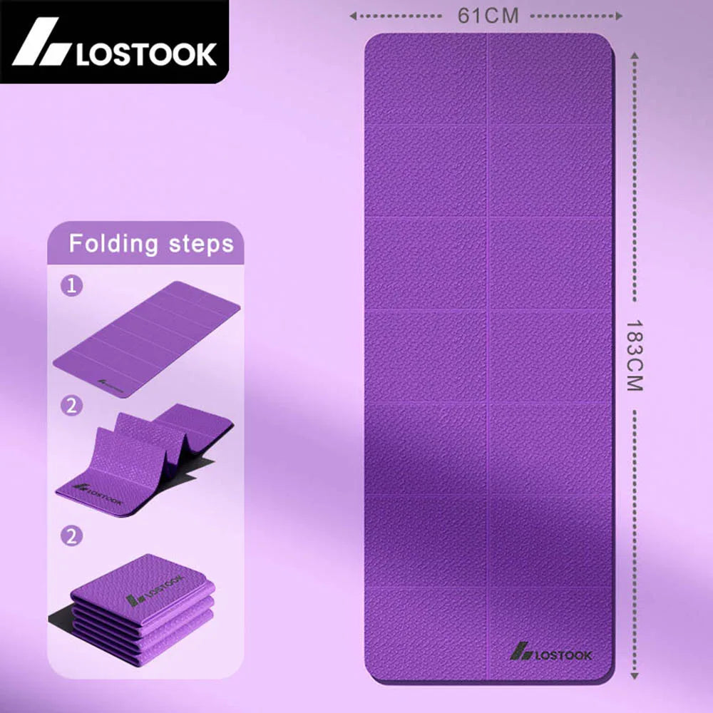 Foldable Yoga Mat 4mm - Anti-Slip TPE & Lightweight | Perfect for Travel, Yoga & Home Workouts