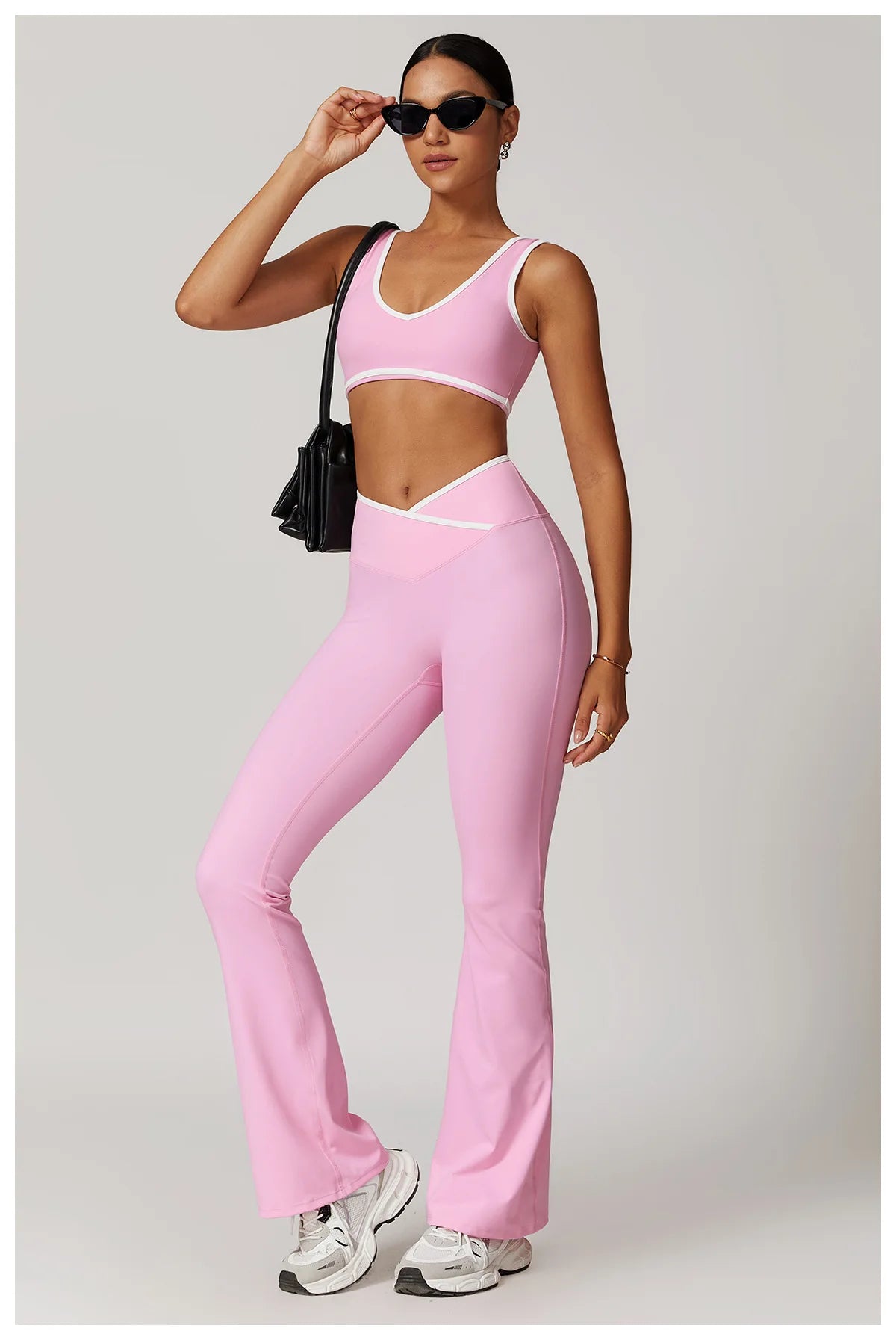 Yoga set 2-piece workout outfit fitness sportswear gym tracksuit high-waisted leggings sports bra women's clothing