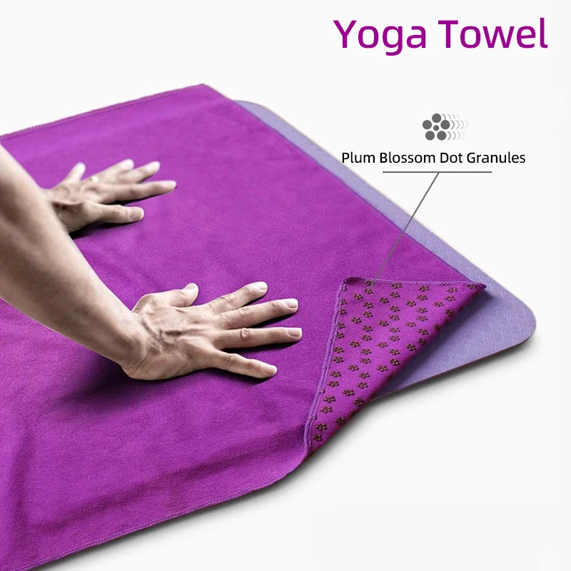Hot Yoga Mat Handdoek – Antislip Yogatowel met Grip‑Punten | Absorberend, Zweetbestendig & Ideaal voor Hot Yoga en Pilates