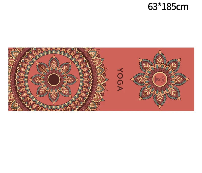 Hot Yoga Mat Towel 185*63cm Printed Yoga Towel Non-Slip Fitness Workout Mat Cover for Pilates Gym Yoga Blankets