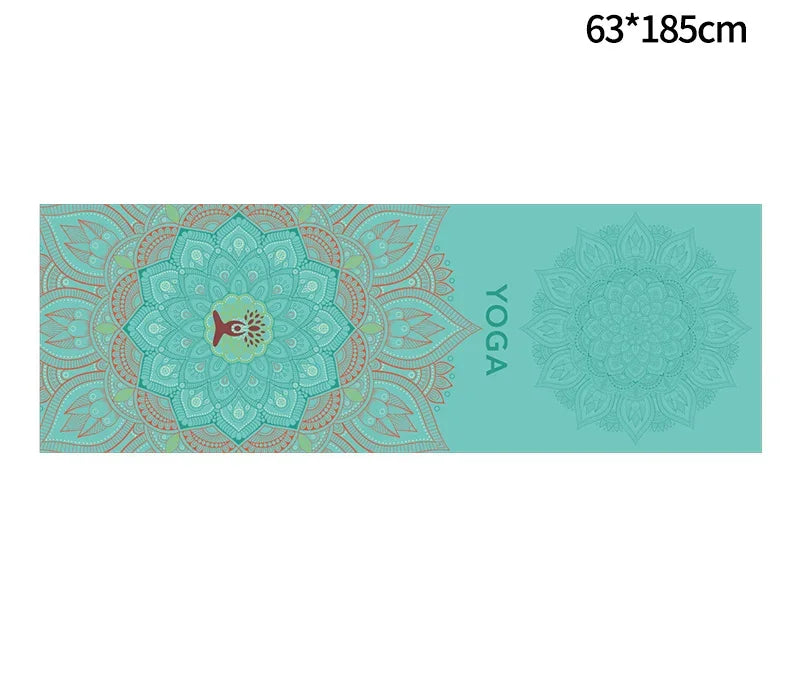 Hot Yoga Mat Towel 185*63cm Printed Yoga Towel Non-Slip Fitness Workout Mat Cover for Pilates Gym Yoga Blankets