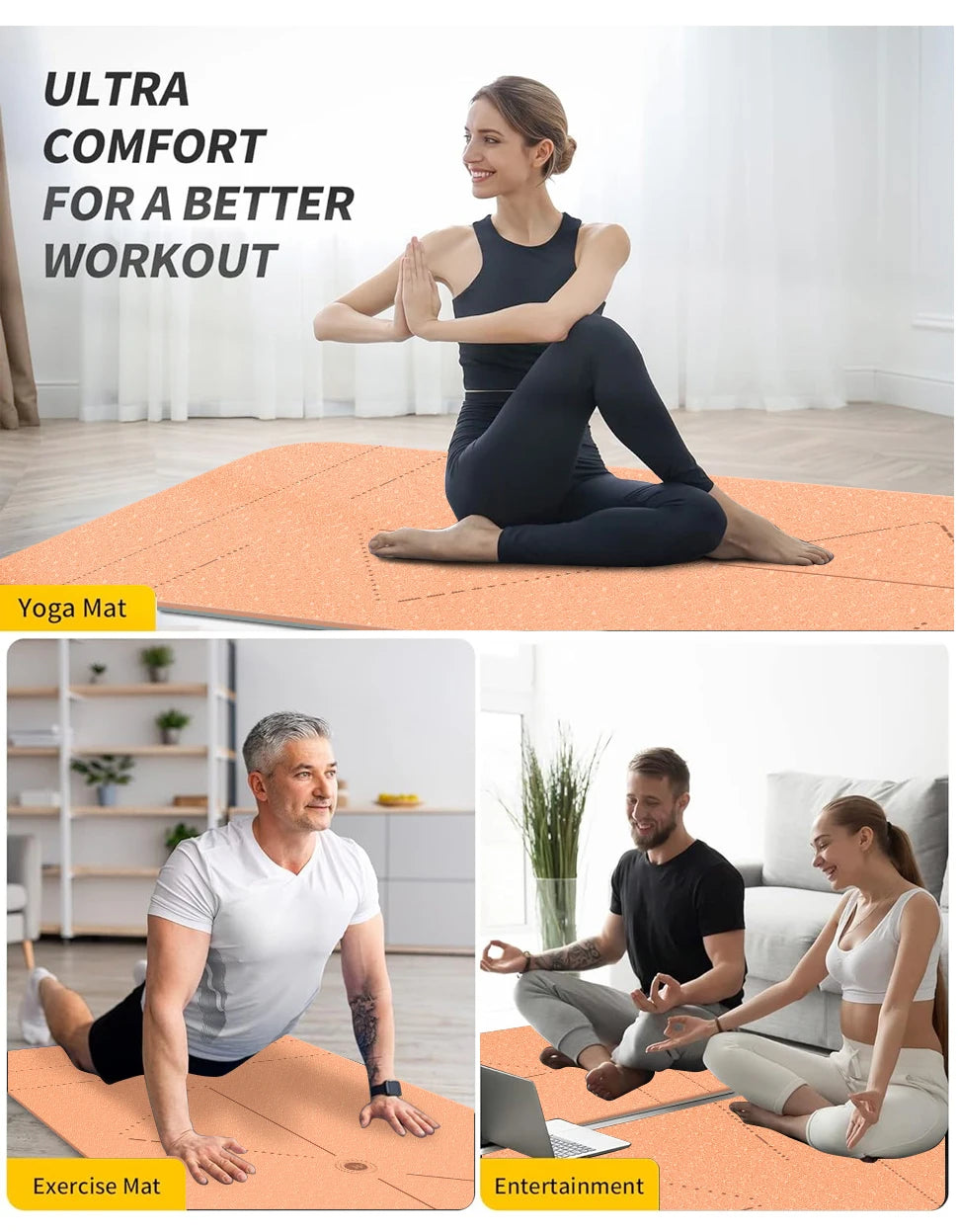 Antislip Yoga Mat Extra Dik