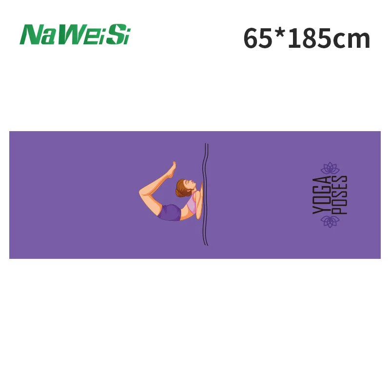 Dubbelzijdige Velvet Yogamat Handdoek – Antislip, Opvouwbaar & Sneldrogend | Fitness- en Sporthanddoek voor Yoga & Strand