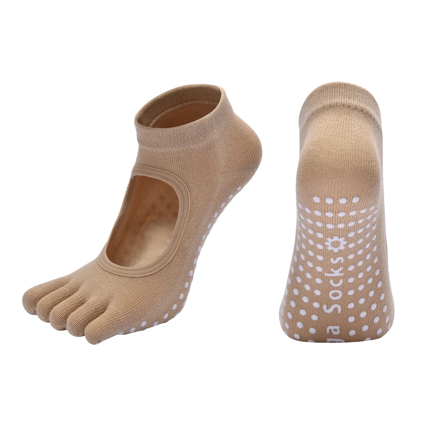 Anti-Slip Yoga Socks – Pilates & Fitness Grip Socks | Comfort & Stability for Home Workouts