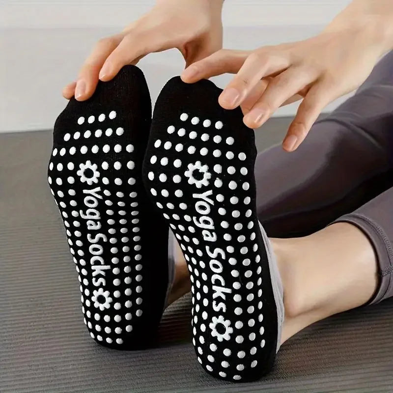 6 Pairs Non-Slip Yoga Socks – Grip & Comfort for Pilates, Fitness, and Home Workouts