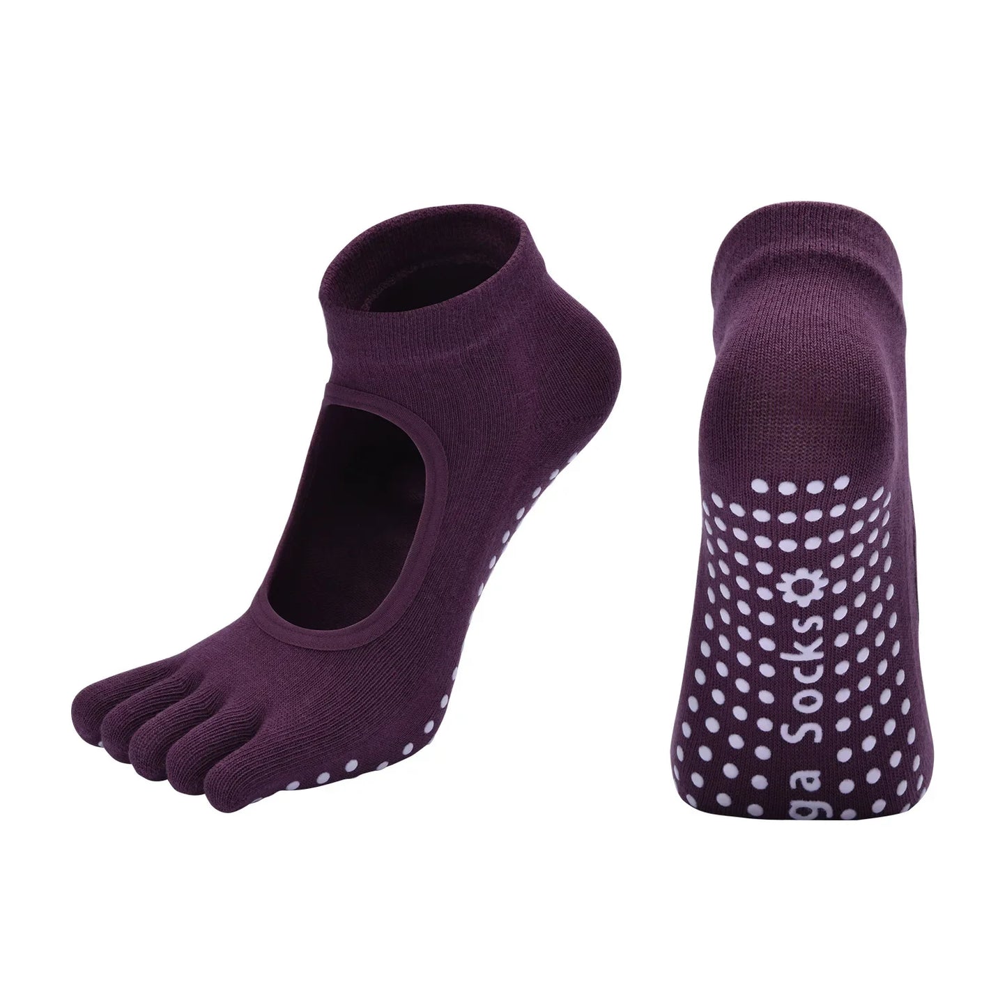 Anti-Slip Yoga Socks – Pilates & Fitness Grip Socks | Comfort & Stability for Home Workouts