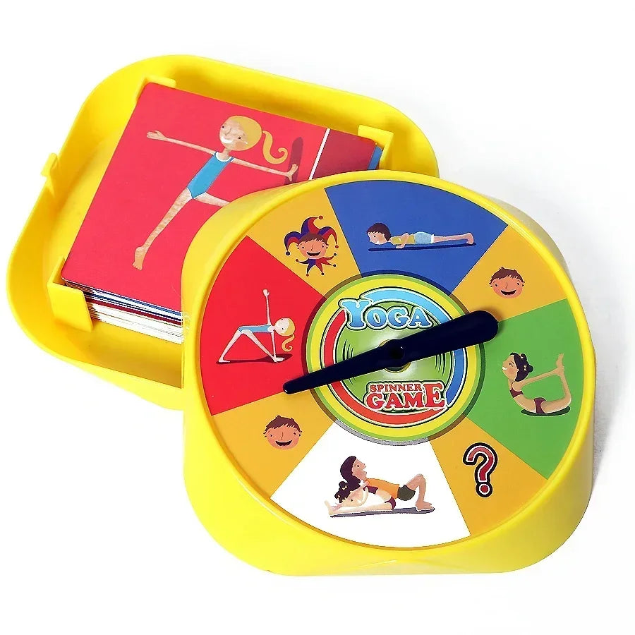 Kindvriendelijk Yoga Spinner Spel – 54 Positiekaarten voor Focus, Balans & Beweging | Ideaal voor Thuis, School & Groepsspel