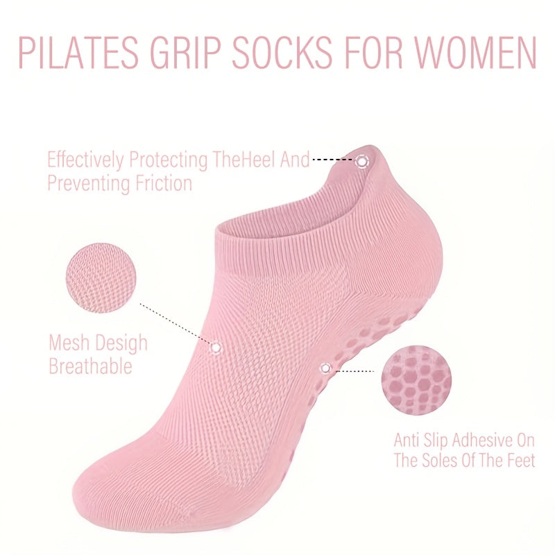 4 paar Pilates-sokken voor vrouwen