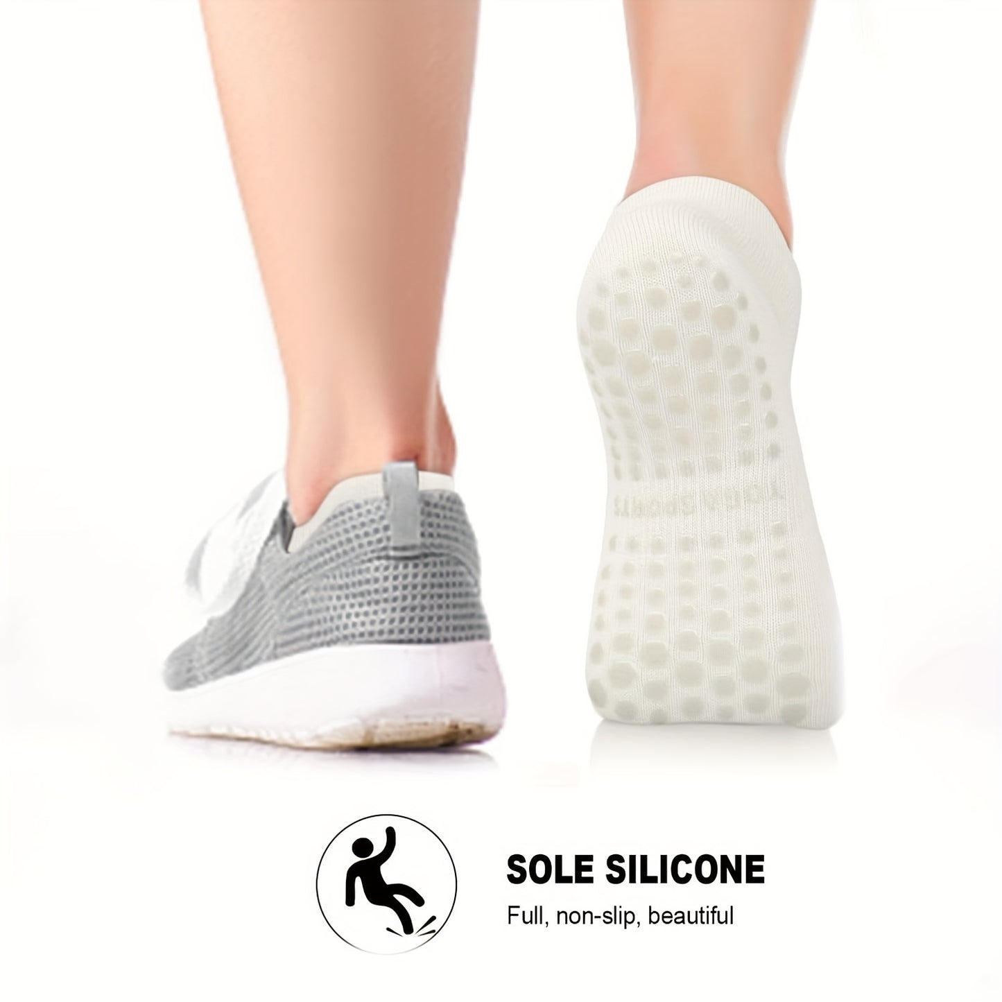 4 paar Pilates-sokken voor vrouwen