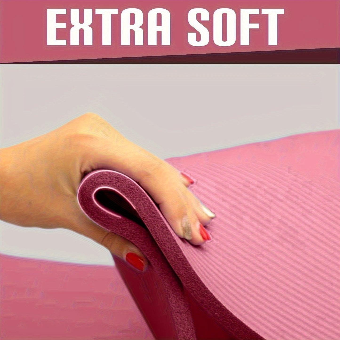 Extra Thick Yoga Mat for Beginners – Non-Slip & Comfortable (NBR)