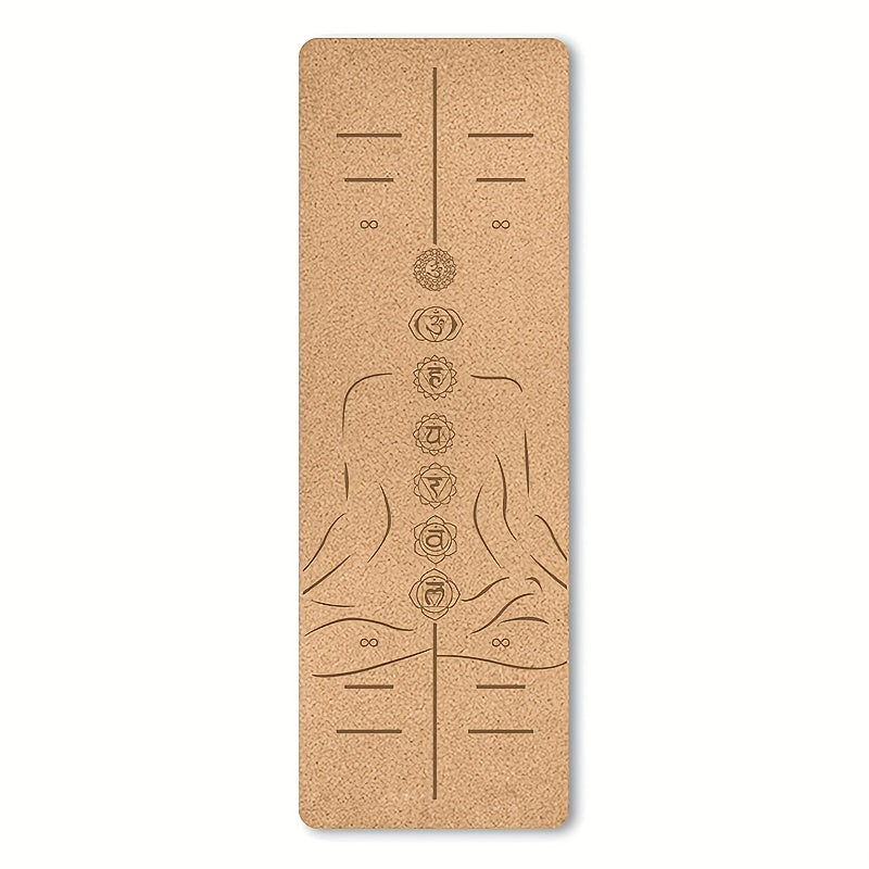 Cork Yoga Mat with Mandala Design – Non-Slip & Durable | For Yoga and Meditation